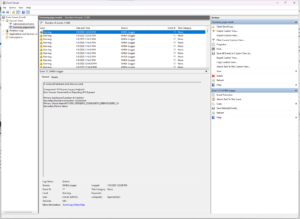 Screenshot of event viewer clicked into WHEA